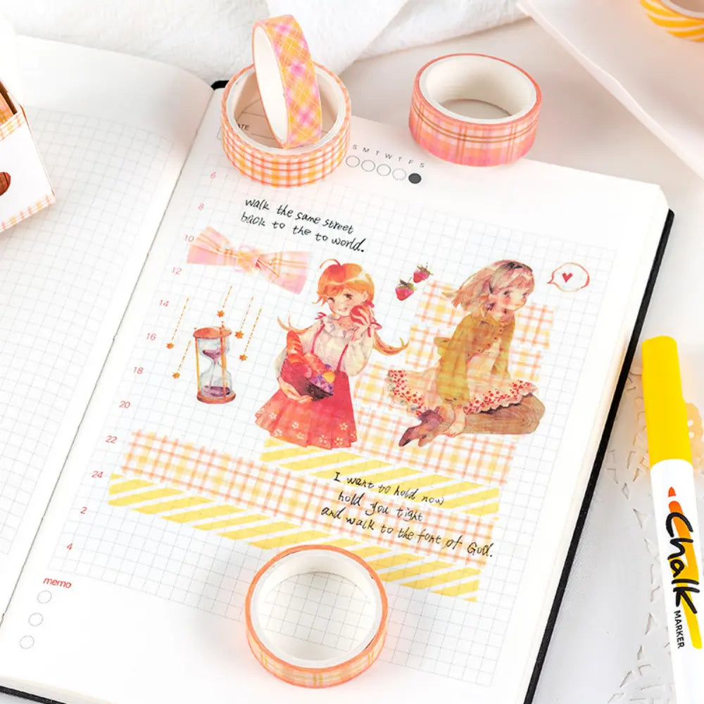 Basic Color & Plaid washi tape style overview