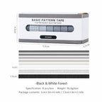 Basic Color & Plaid style 02 washi tape set