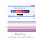 Basic Color & Plaid style 04 washi tape set