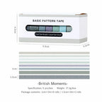 Basic Color & Plaid style 05 washi tape set