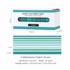 Basic Color & Plaid style 06 washi tape set