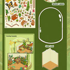 BibiDuck 1.0 3D scene sticker kit close-up with scene-building details