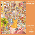 BibiDuck 1.0 3D scene sticker kit set contents with scene cards and sticker sheets