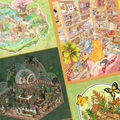BibiDuck 1.0 3D scene sticker kit set overview with miniature scene-building sticker designs