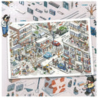 BibiDuck 3.0 3D scene sticker kit detail showing scene-building sticker pieces