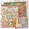 BibiDuck 3.0 3D scene sticker kit set overview with miniature scene designs