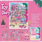 BibiDuck 4.0 3D scene sticker kit contents with scene cards and sticker sheets