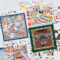 BibiDuck 5.0 3D scene sticker kit set overview with miniature scene designs
