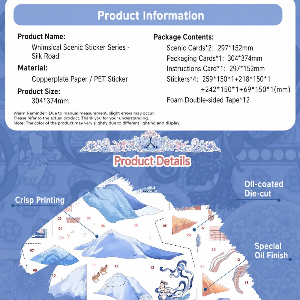 BibiDuck 6.0 3D scene sticker kit detail showing miniature sticker pieces