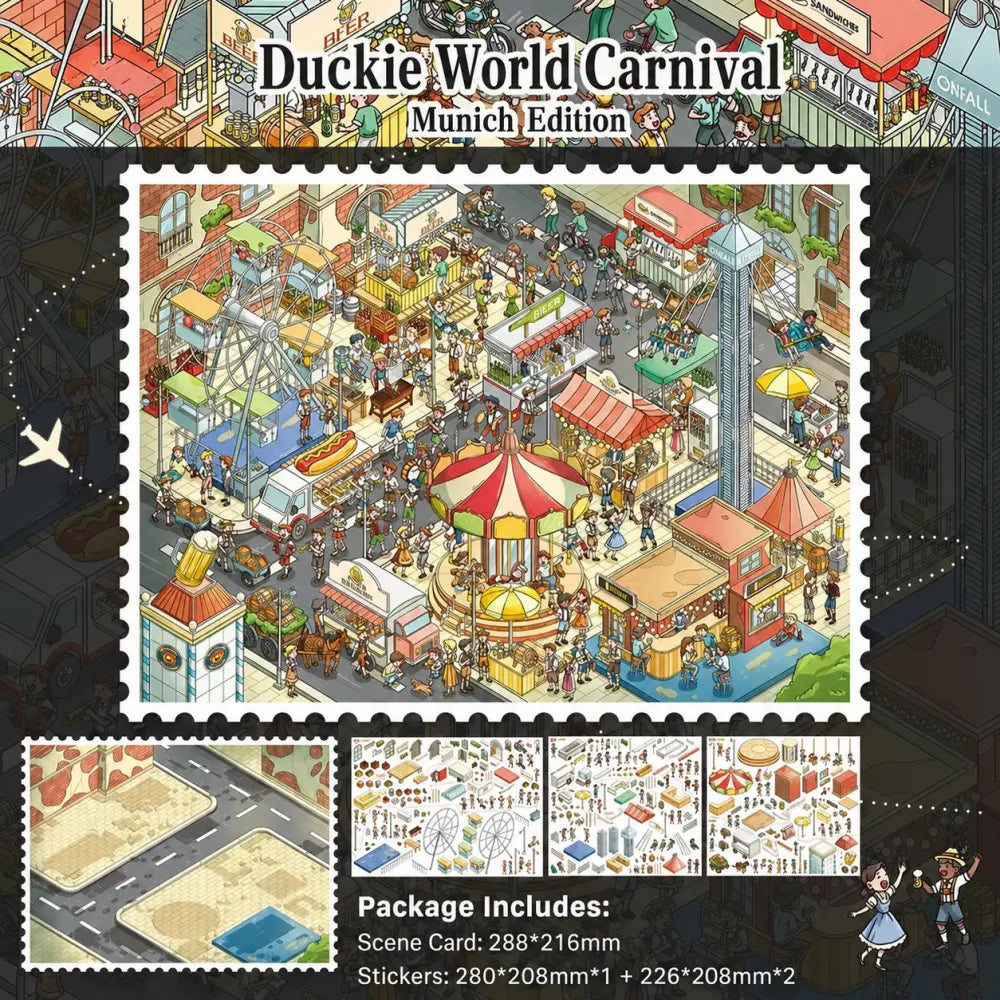 BibiDuck 7.0 coffee house 3D-look miniature room scene sticker design