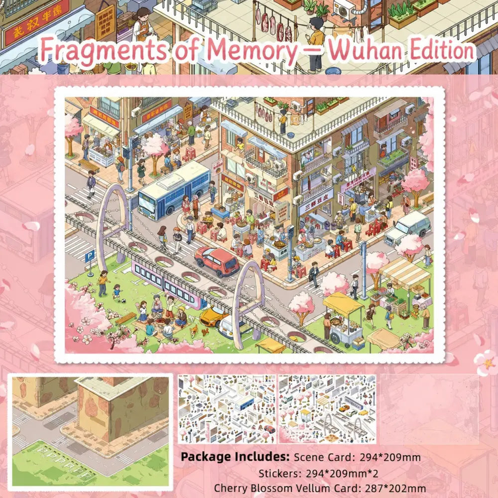 BibiDuck 7.0 3D scene sticker kit contents with room scene cards and sticker sheets