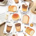 Bread and Coffee sticky notes All 6 Styles set with toast, bread, coffee, and tracker note designs.