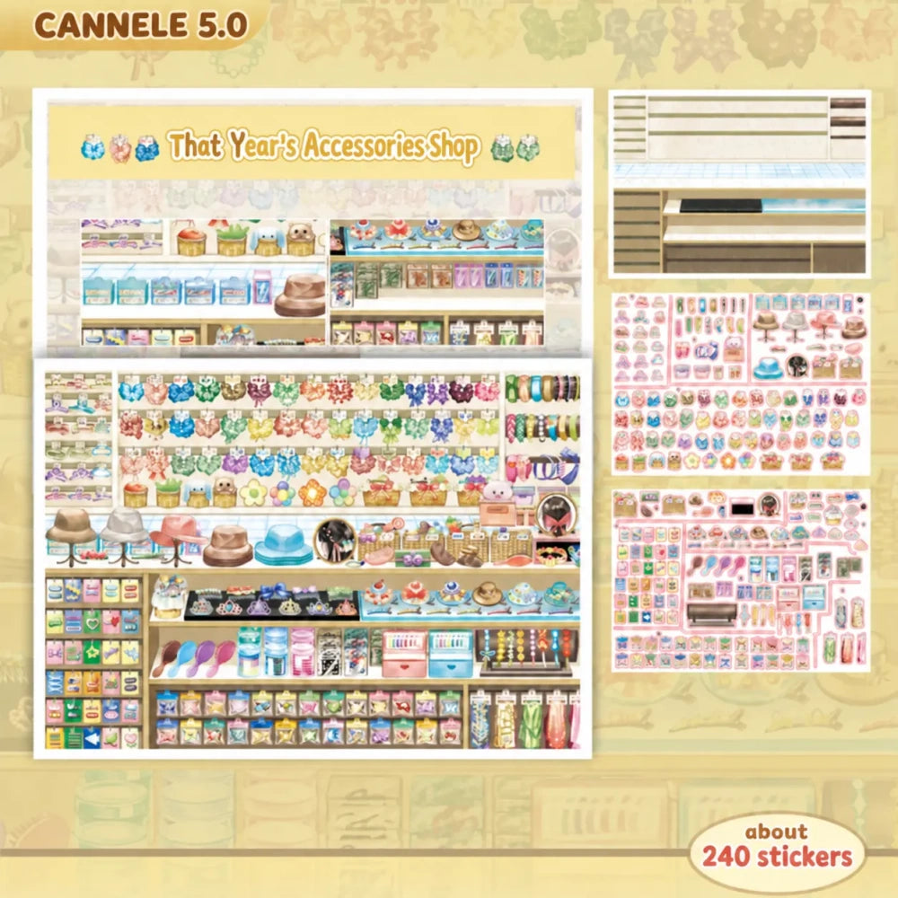 That Year’s Accessories Shop scene sticker kit with hats, bows, accessories, and about 240 stickers
