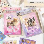 Cat and dog journaling sticker set with two collection sticker packs