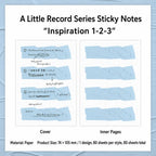Inspiration 1-2-3 Clipboard Planner memo pad style with blue page layouts for planner notes.