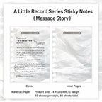 Message Story Clipboard Planner memo pad style with monochrome note pages for creative writing.