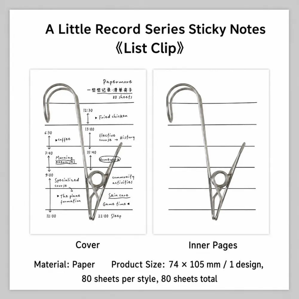 List Clip Clipboard Planner memo pad style with list page artwork for planning and journals.