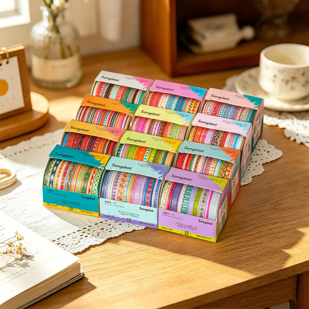 Colorful Patterns full set of washi tape styles