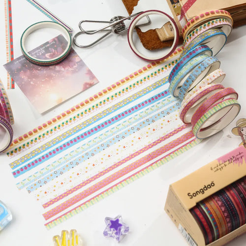 Colorful Patterns washi tape decorative pattern detail