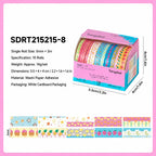 Colorful Patterns style 08 washi tape set