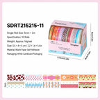 Colorful Patterns style 11 washi tape set