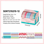Colorful Patterns style 12 washi tape set
