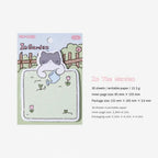 Cat Bath Cozy Animal sticky notes with cat bath page design for daily notes and labels.