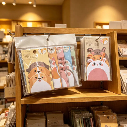 Cute Animal sticky notes assortment showing multiple animal note pad designs for daily reminders and journaling.