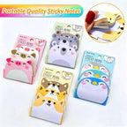 Cute Animal sticky notes page detail showing cute character layouts for journals and scrapbook labels.