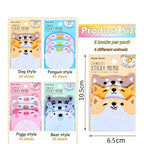 Cute Animal sticky notes packaging view for animal note pad sets used in planners and journals.