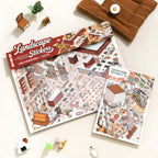 Dreamy Japanese Deli sticker kit packaging with frosted PET sticker sheets and guide materials