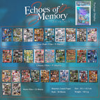 Echoes of Memory Journaling Sticker Book content preview showing 30 sheets in star holo, glossy, and matte finishes