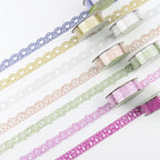 Embossed Lace Color washi tape packaging and roll display