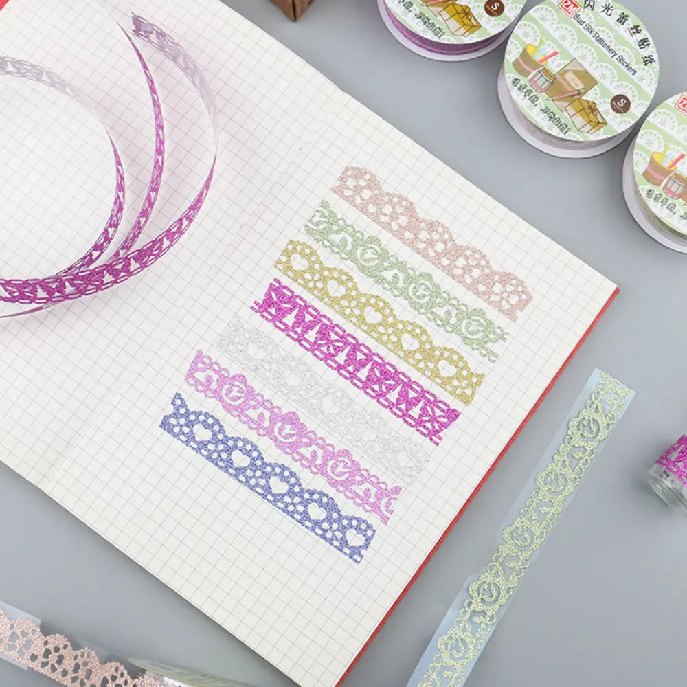 Embossed Lace Color washi tape style overview