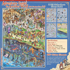 Fantasy adventure scene sticker kit with three glossy sticker sheets, one scene card, and more than 400 sticker elements