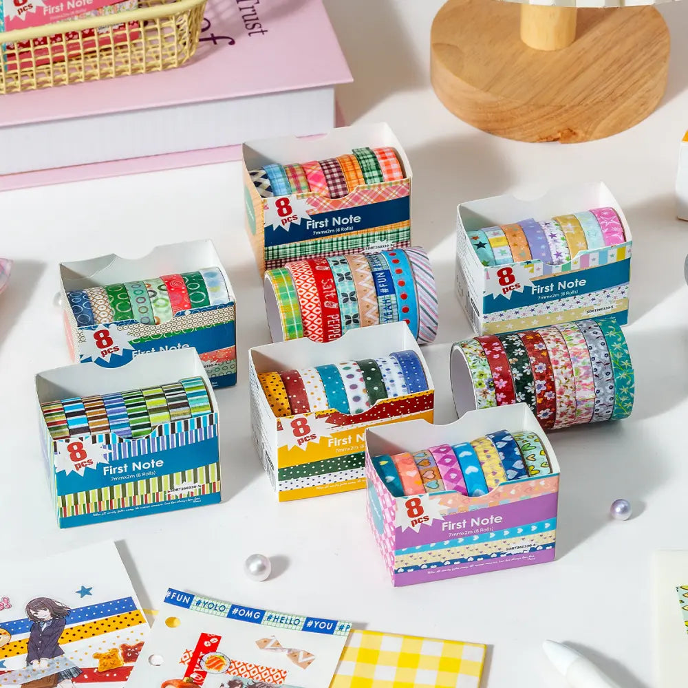 First Note washi tape paper craft detail