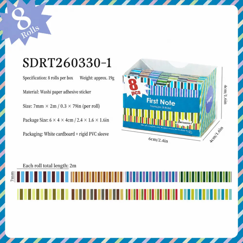 First Note style 01 washi tape set
