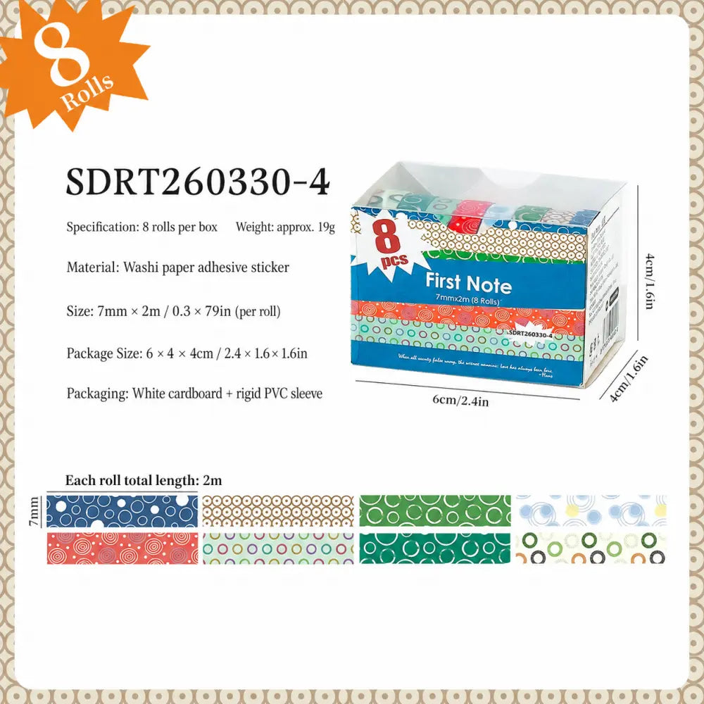First Note style 04 washi tape set