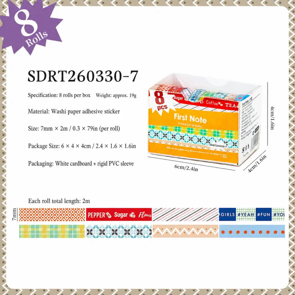 First Note style 07 washi tape set