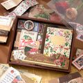 Floral Correspondence Junk Journal Kit gallery image 1 showing floral papers, letter-style ephemera, stickers, and journaling accents for scrapbooking and collage