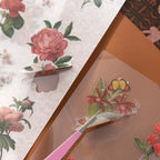 Floral Correspondence Junk Journal Kit gallery image 6 showing floral papers, letter-style ephemera, stickers, and journaling accents for scrapbooking and collage
