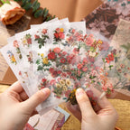 Floral Correspondence Junk Journal Kit gallery image 7 showing floral papers, letter-style ephemera, stickers, and journaling accents for scrapbooking and collage