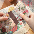 Floral Correspondence Junk Journal Kit gallery image 8 showing floral papers, letter-style ephemera, stickers, and journaling accents for scrapbooking and collage