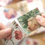 Floral Correspondence Junk Journal Kit gallery image 9 showing floral papers, letter-style ephemera, stickers, and journaling accents for scrapbooking and collage