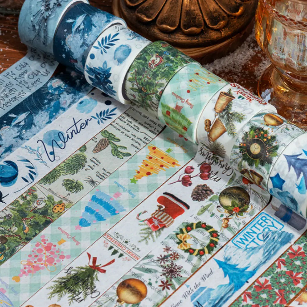 Four Seasons washi tape packaging and tape display