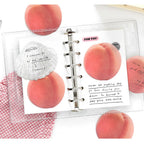 Fruit Notes sticky notes in use as cute planner accents, journal labels, and shaped daily reminders.