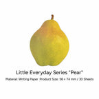 Pear Fruit Notes sticky notes with illustrated pear shape for planner reminders and journals.