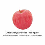 Red Apple Fruit Notes sticky notes with apple shape for journals, labels, and reminders.