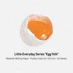Egg Yolk Fruit Notes sticky notes with egg-shaped page for playful planner notes.