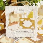 Furry Healing memo pad page detail with soft color patchwork layouts for planner lists and journal notes.